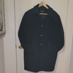 London Fog Women's Black Wool Trench Coat